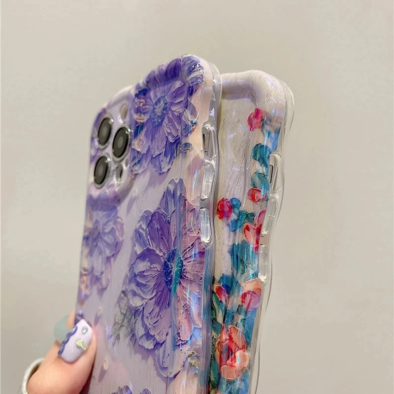 Light Flowers Phone Case For iPhone 14 Pro Max 11 12 13 Pro Max