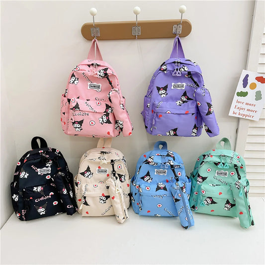 Children's Kuromi  Backpacks with Pencil