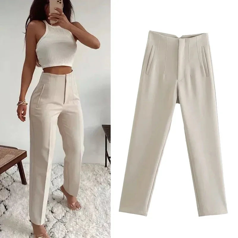 Office High waist Pants for Women Formal Pants Office outfits