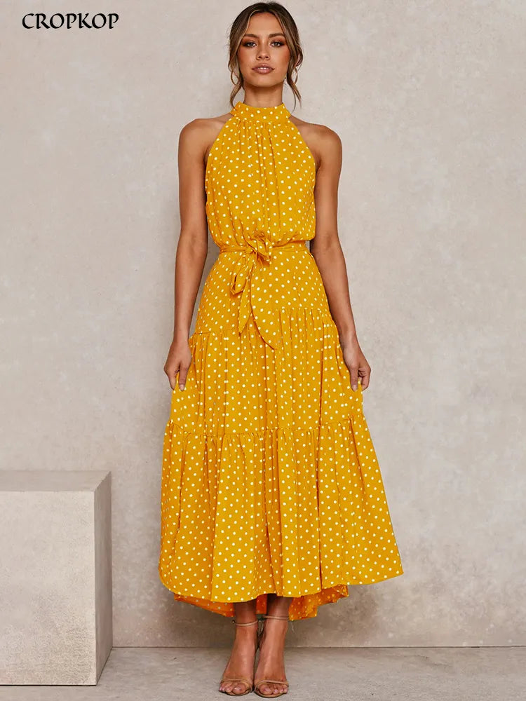 Summer Long Dress Polka Dot Casual Dresses