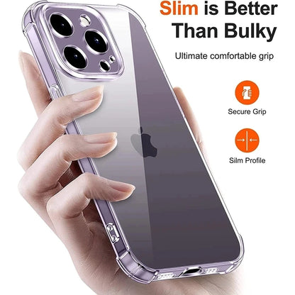 Clear Phone Case for iPhone 13 11 12 14 15 Pro Max Shockproof Silicone